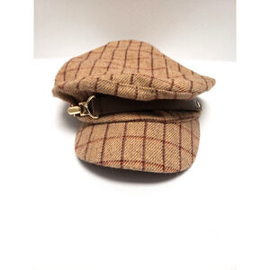 International Concepts Women's Windowpane-Plaid Elastic Cap/Hat Camel